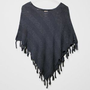 Payne’s Grey Knit Poncho by Mudd